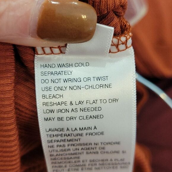 Free People Rust Blouse Sz XS - Picture 6 of 7